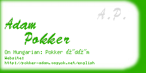 adam pokker business card